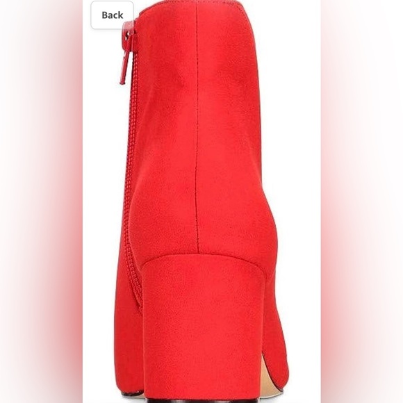NWT INC International Concepts Red Lava Suede Close Toe Ankle Boots, Size 8 - Picture 5 of 12